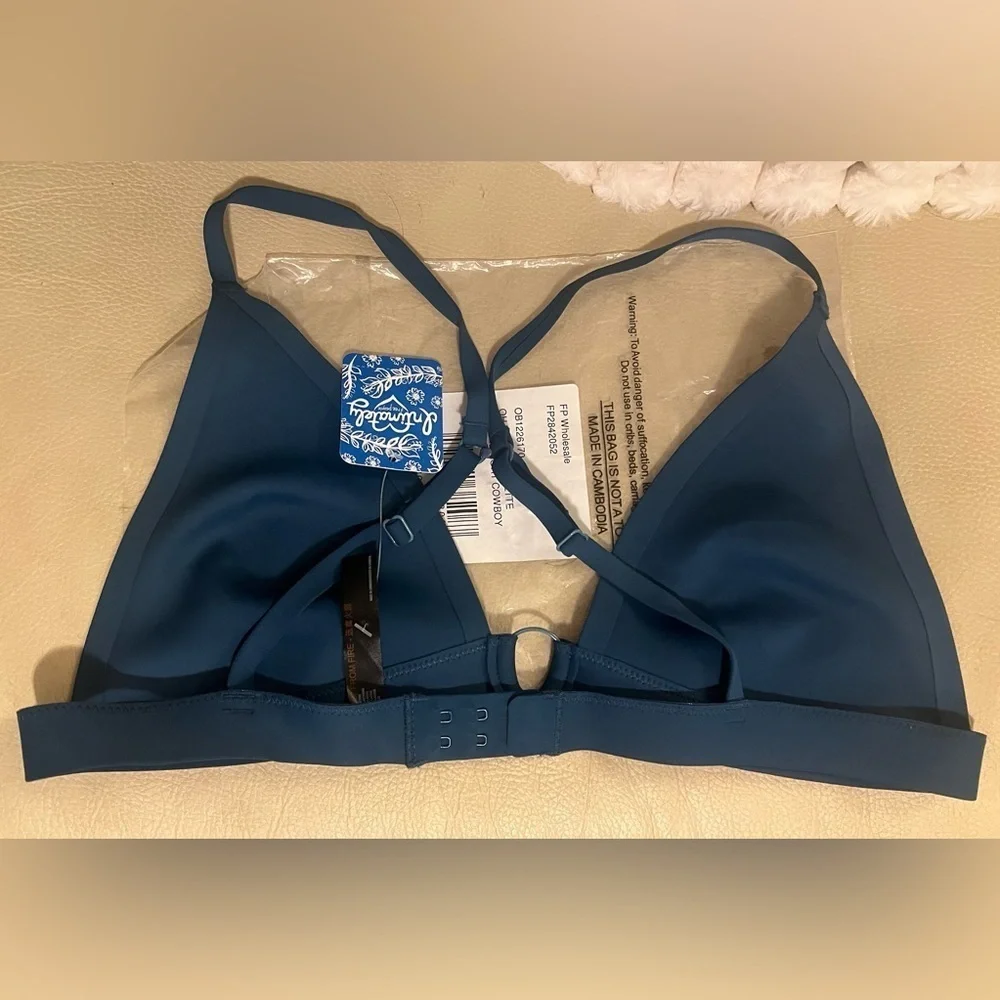NWT Free People Intimately Oh Scuba Bralette Dark Teal - M
